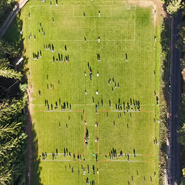 Das Waldstadion Rönshausen von oben